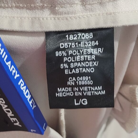 NEW Hilary Radley Womens Beige Cropped Pants L 26.5" Inseam// 24PT - Picture 4 of 7